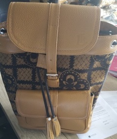 CANVAS LEATHER BACKPACK LADIES 